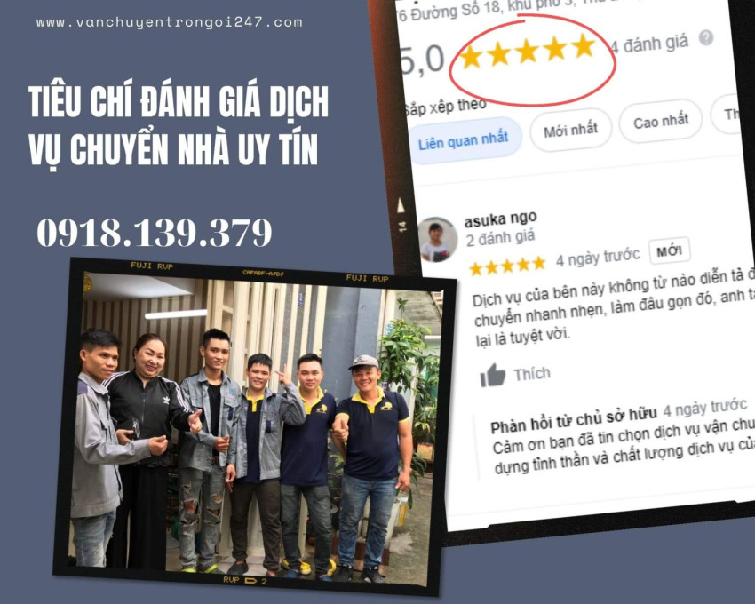 Tiêu chí đánh giá dịch vụ chuyển nhà uy tín & tốt nhất tại TPHCM [⭐]