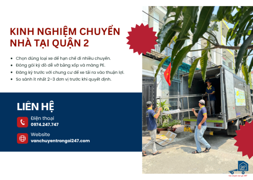 Kinh nghiệm chuyển nhà tại Quận 2