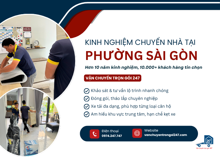 Kinh nghiệm chuyển nhà tại Phường Sài Gòn